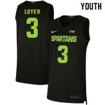 Youth Michigan State Spartans NCAA #3 Foster Loyer Black Authentic Nike 2019-20 Stitched College Basketball Jersey EN32E66YY